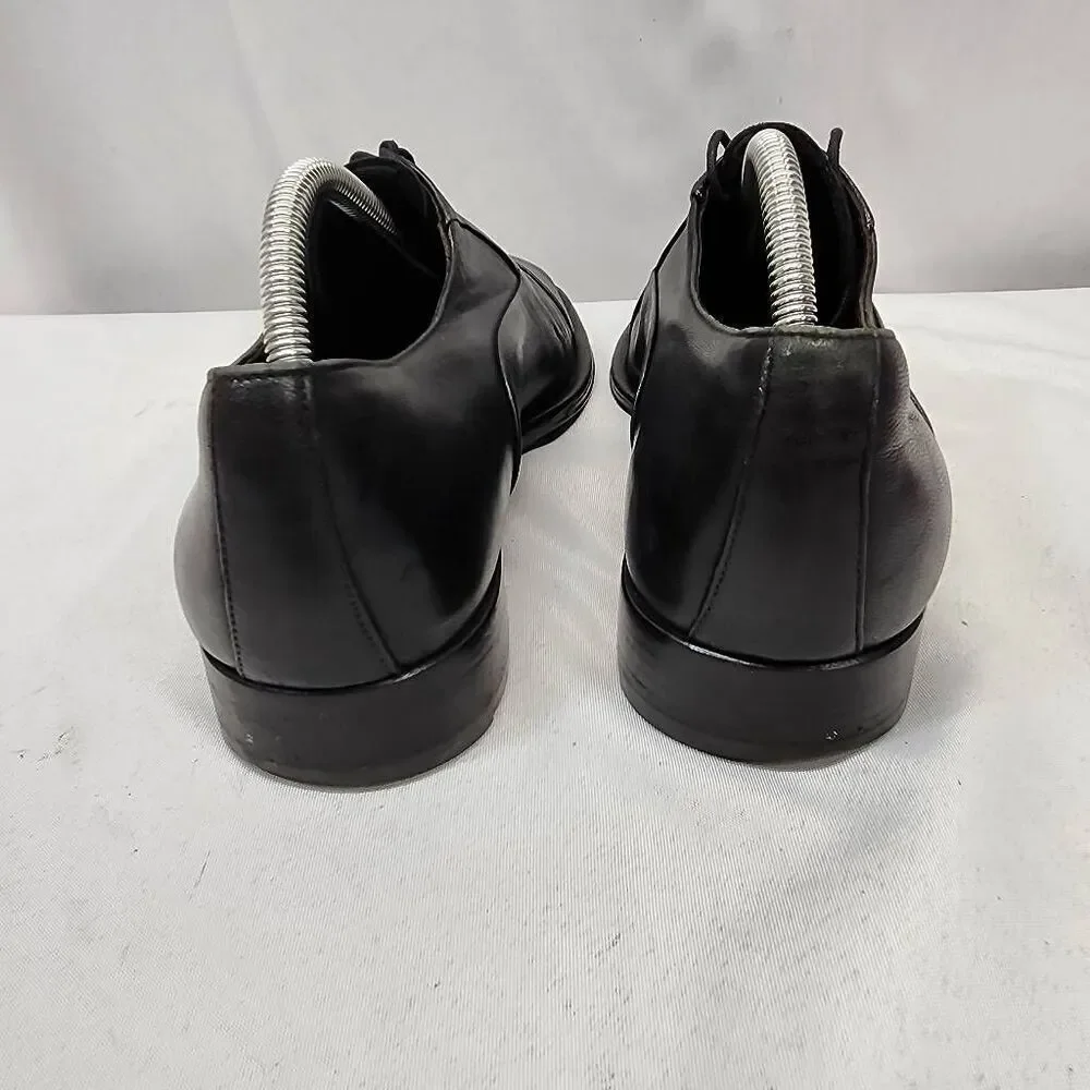 Bruno Magli Maioco Oxford Men's 8 Black Leather Cap Toe Dress Shoes